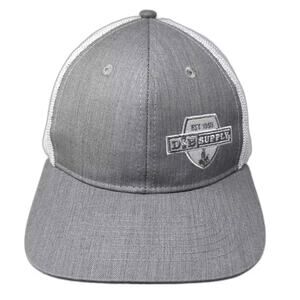 AMG Trucker Hat Gray White OS Snapback D&B Supply Embroidered Mesh Adjustable
